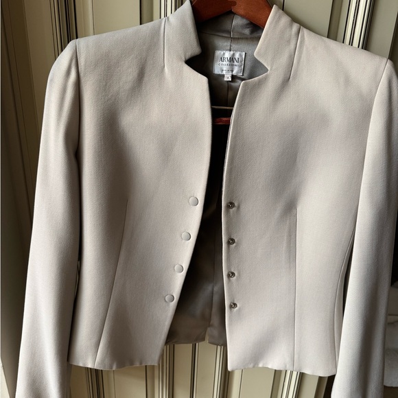 Armani Collezioni Jackets & Blazers - Giorgio Armani Women's Cream Jacket